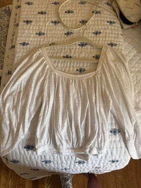 Free People White Gauzy Peasant Tunic